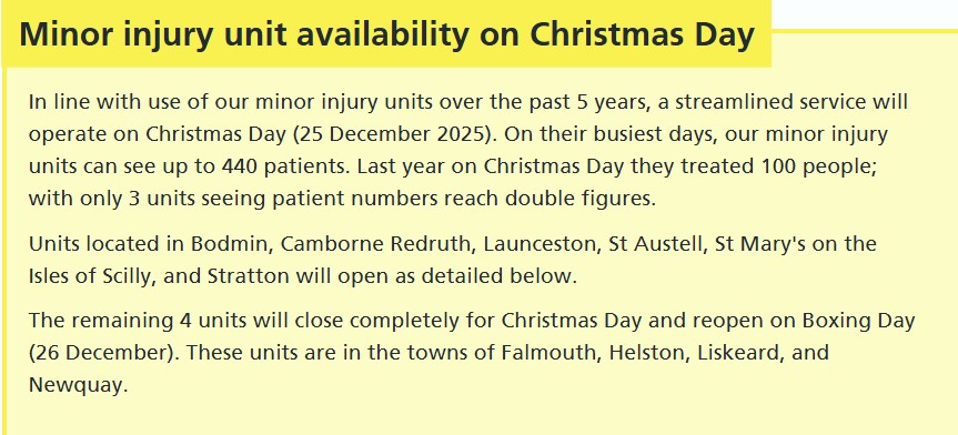 NHS Waiting Times over Christmas