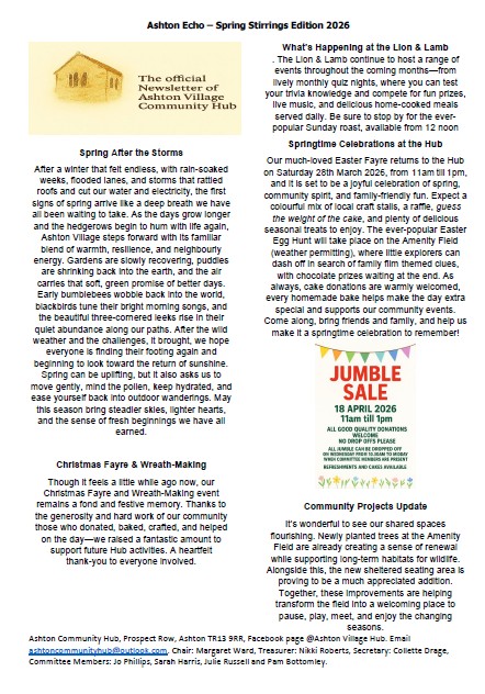 Ashton Spring Newsletter